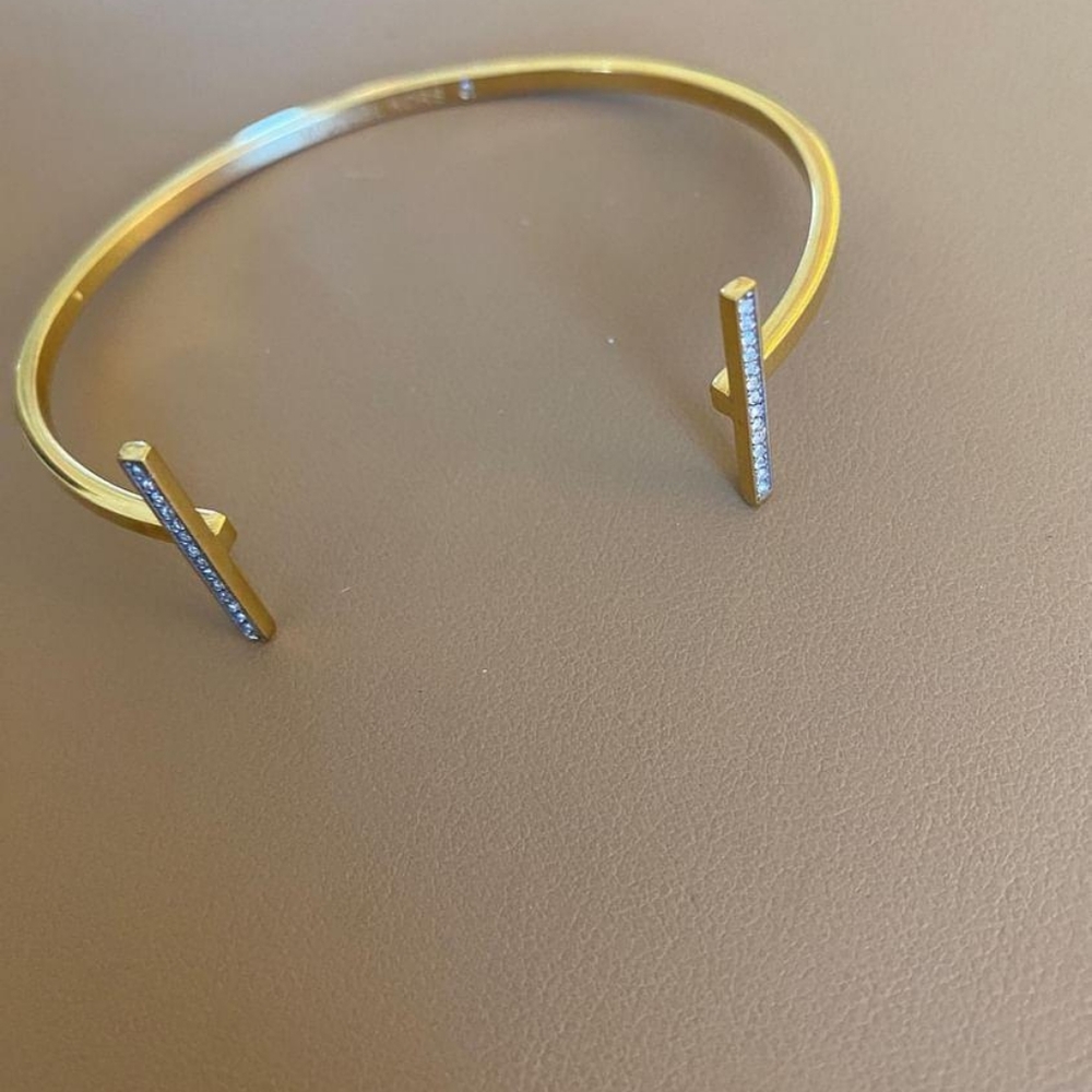 Authentic Michael Kors gold adjustable bangle bracelet